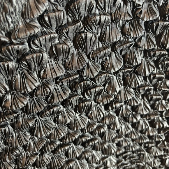 DRESS Sz M Turtle Neck Popcorn Style Little Black Dress Lined Lace - Picture 5 of 11